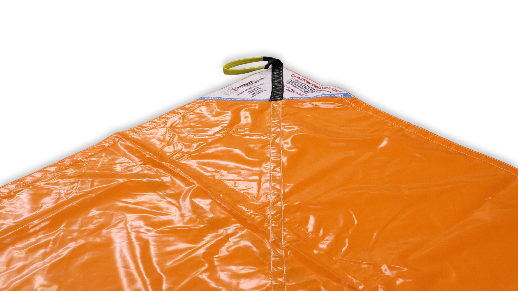 snow removal tarp construction jobsite protection half top side